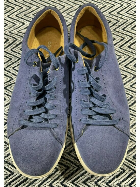 Cole Haan Shoes - Cole Haan Womens Sneakers Blue Size 9.5 Suede Lace-Up Low-Top Pre-Owned